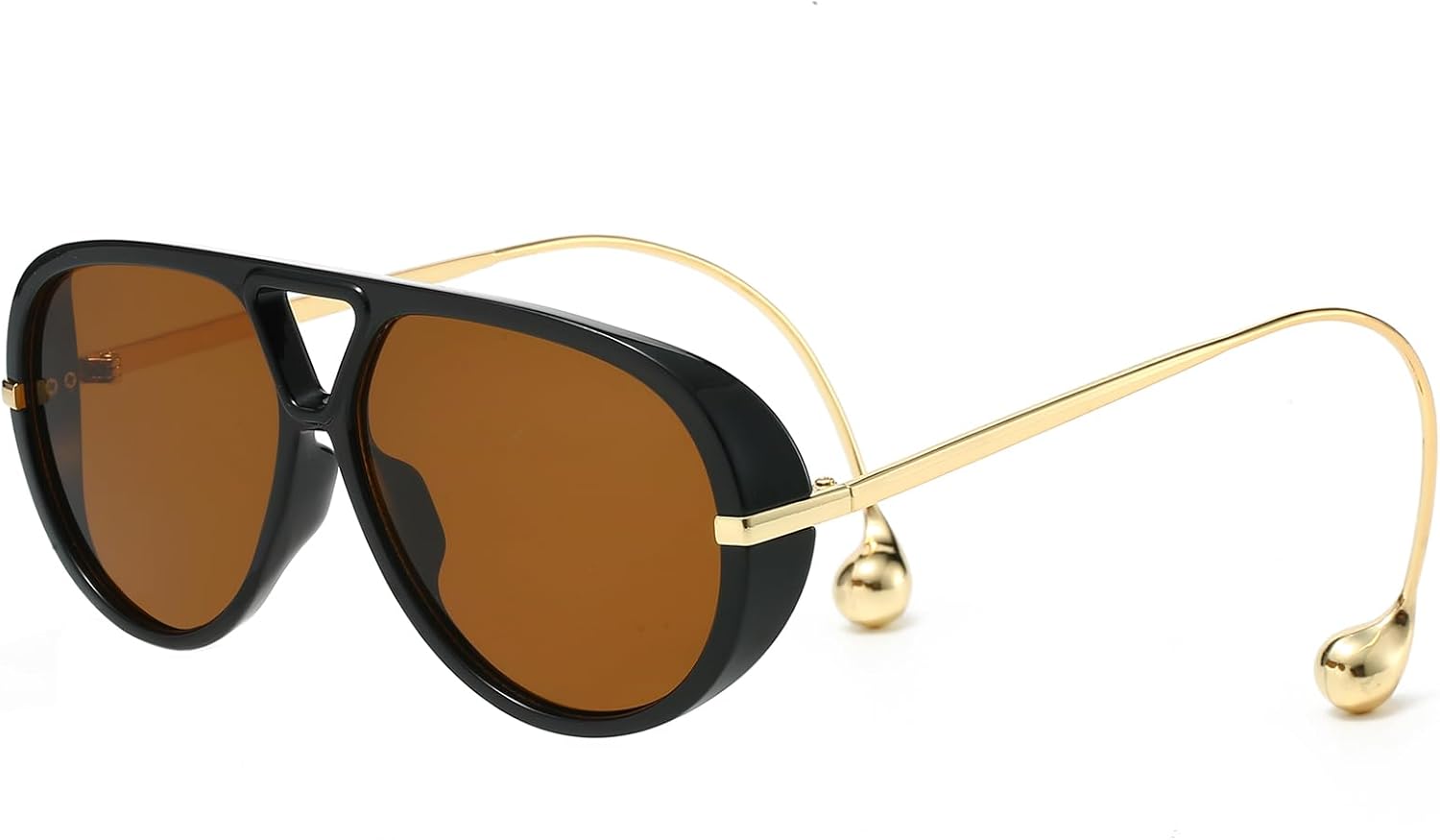 Солнцезащитные очки-пилот YAMEIZE большого размера для женщин и мужчин, в стиле ретро 70-х, с двойной перемычкой и серьгами-подставками, круглые, большие, с защитой от УФ-излучения UV400, Blackbrown
Солнцезащитные очки-пилот YAMEIZE большого размера для женщин и мужчин, в стиле ретро 70-х, с двойной перемычкой и серьгами-подставками, круглые, большие, с защитой от УФ-излучения UV400, Blackbrown