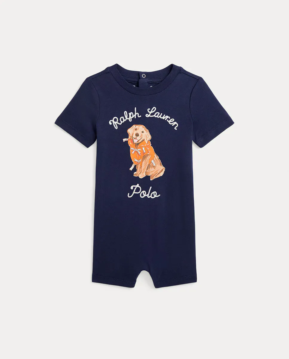 Хлопковый комбинезон для мальчиков с короткими рукавами Polo Ralph Lauren, тёмно-синий
Хлопковый комбинезон для мальчиков с короткими рукавами Polo Ralph Lauren, тёмно-синий