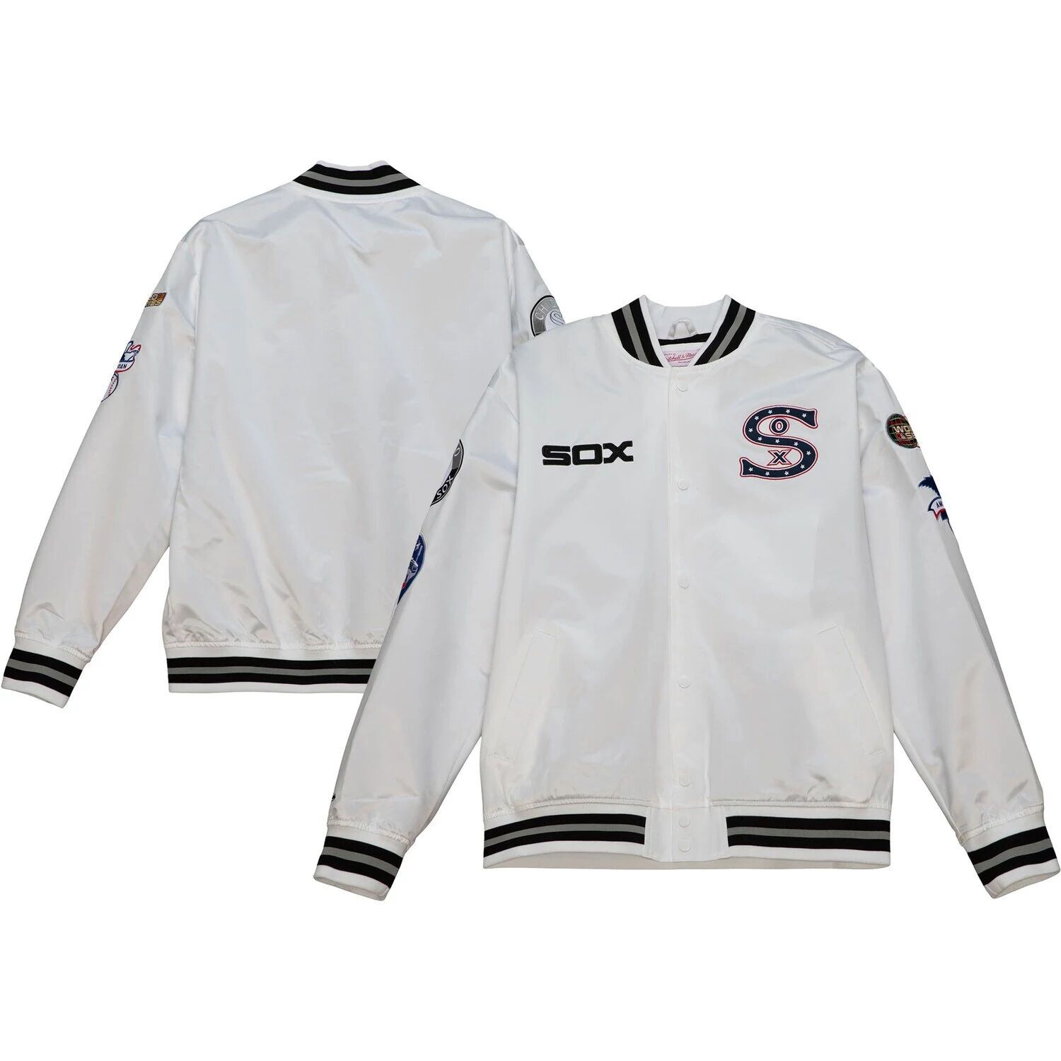 Мужская атласная университетская куртка с длинными кнопками Mitchell & Ness White Chicago White Sox City Collection, Белый, Мужская атласная университетская куртка с длинными кнопками Mitchell & Ness White Chicago White Sox City Collection
Мужская атласная университетская куртка с длинными кнопками Mitchell & Ness White Chicago White Sox City Collection, Белый, Мужская атласная университетская куртка с длинными кнопками Mitchell & Ness White Chicago White Sox City Collection