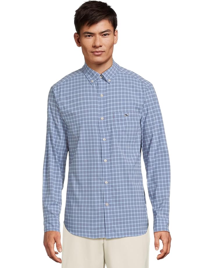 Рубашка Vineyard Vines Cobia Check Featherweight Performance Shirt, цвет Jake Blue 
Рубашка Vineyard Vines Cobia Check Featherweight Performance Shirt, цвет Jake Blue