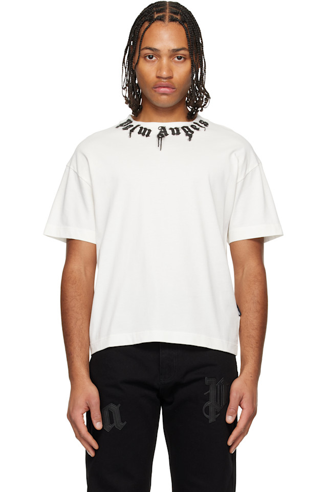 Palm Angels Футболка Off-White с изогнутым логотипом
Palm Angels Футболка Off-White с изогнутым логотипом