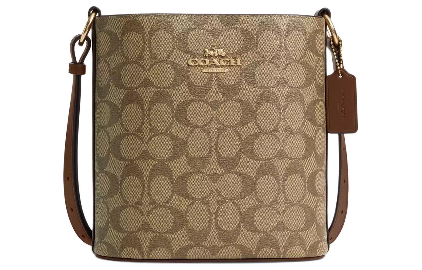 Сумка Sophie Canvas With Leather через плечо и на плечо в стиле ведерко с бахромой цвета золото и хаки COACH
Сумка Sophie Canvas With Leather через плечо и на плечо в стиле ведерко с бахромой цвета золото и хаки COACH