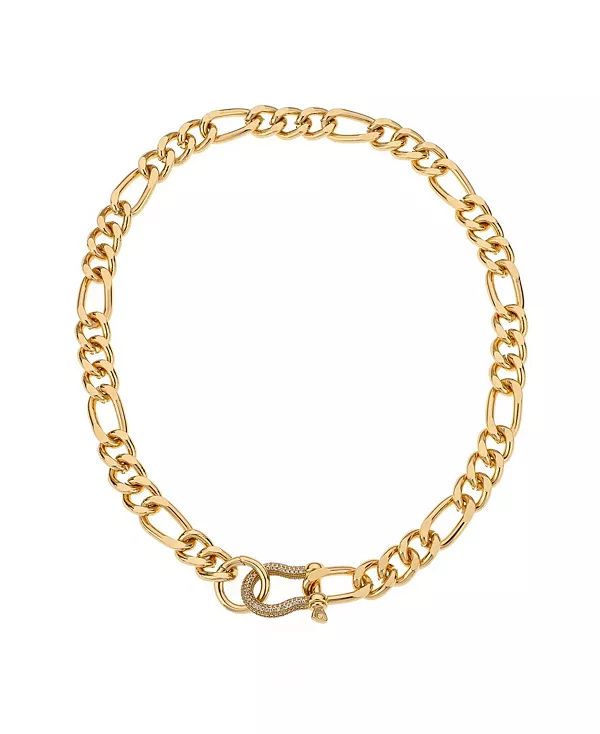 Ожерелье с цепочкой и застежкой-паве, покрытой 18-каратным золотом Ettika, gold-tone
Ожерелье с цепочкой и застежкой-паве, покрытой 18-каратным золотом Ettika, gold-tone