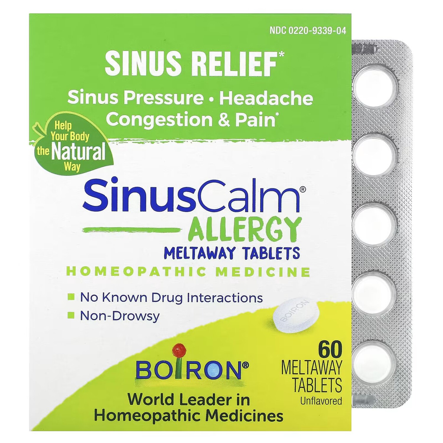 SinusCalm Allergy, Облегчение при гайморите, без вкуса, 60 таблеток Meltaway Boiron
SinusCalm Allergy, Облегчение при гайморите, без вкуса, 60 таблеток Meltaway Boiron