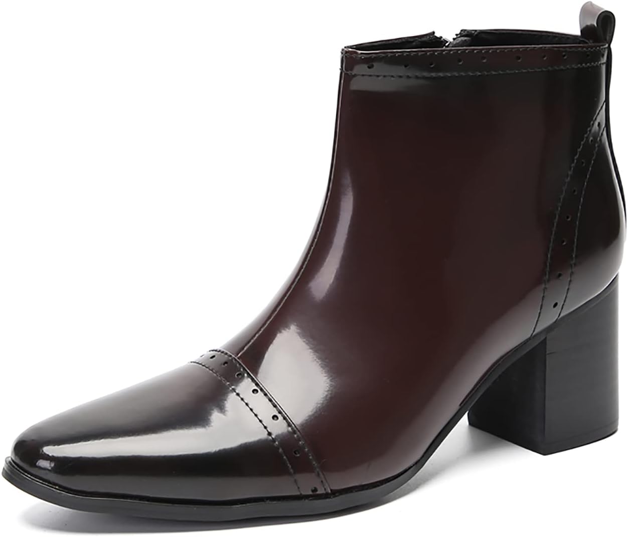 Мужские повседневные ковбойские ботинки Santimon Chelsea - лаковые средние ковбойские ботинки с боковой молнией для вечеринок, диско и мотоцикла, бордовый
Мужские повседневные ковбойские ботинки Santimon Chelsea - лаковые средние ковбойские ботинки с боковой молнией для вечеринок, диско и мотоцикла, бордовый