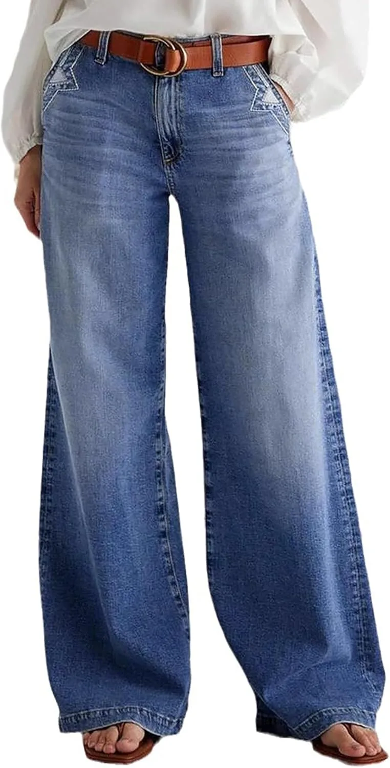 Женские джинсы с высокой посадкой и вышивкой TACSTRUN
Женские джинсы с высокой посадкой и вышивкой TACSTRUN