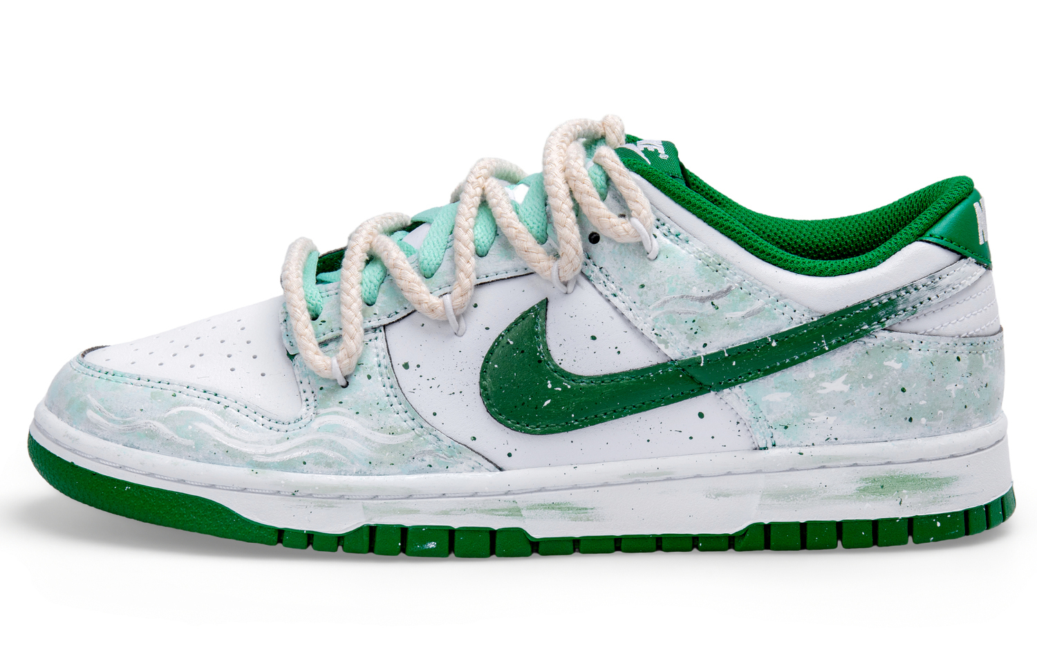 Nike Dunk Low топ Skateboard Shoes мужские бело-зеленые
Nike Dunk Low топ Skateboard Shoes мужские бело-зеленые