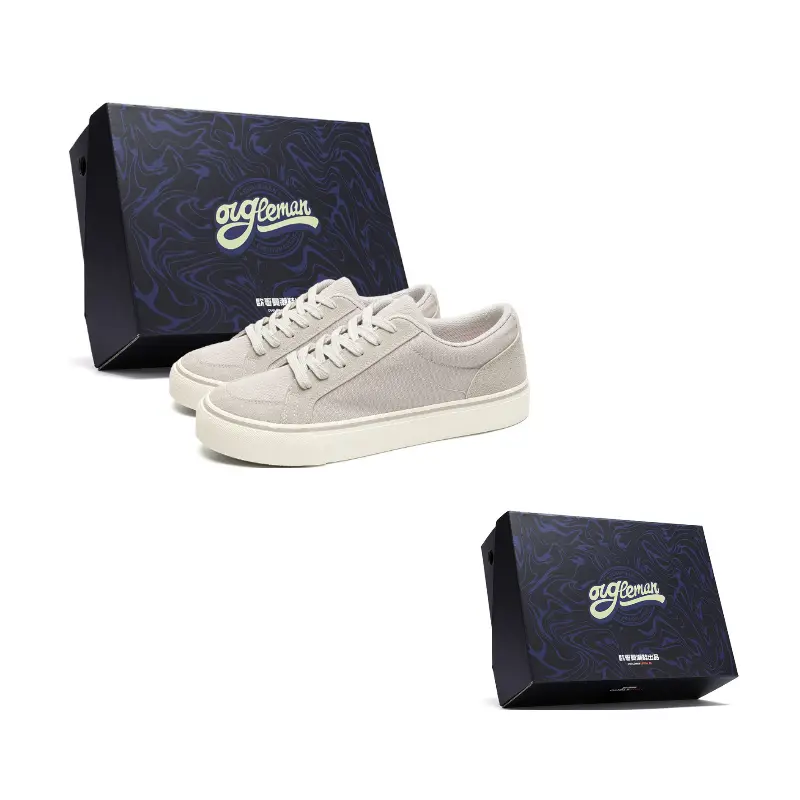 OUGLEMEN Износостойкие, легкие, дышащие и нескользящие мужские скейтборд-кроссовки лоу-топ серого цвета (в коробке), цвет Gray (Box Included) 
OUGLEMEN Износостойкие, легкие, дышащие и нескользящие мужские скейтборд-кроссовки лоу-топ серого цвета (в коробке), цвет Gray (Box Included)