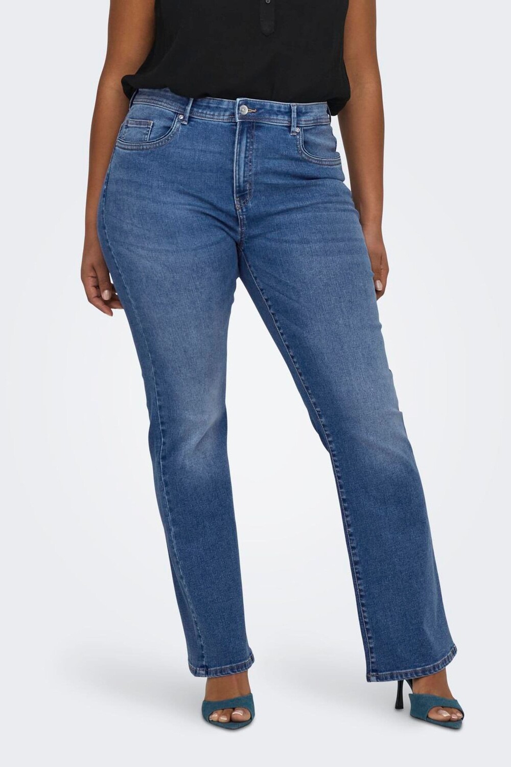 Джинсы клеш с высокой талией Sally Only Curve, синий
Джинсы клеш с высокой талией Sally Only Curve, синий