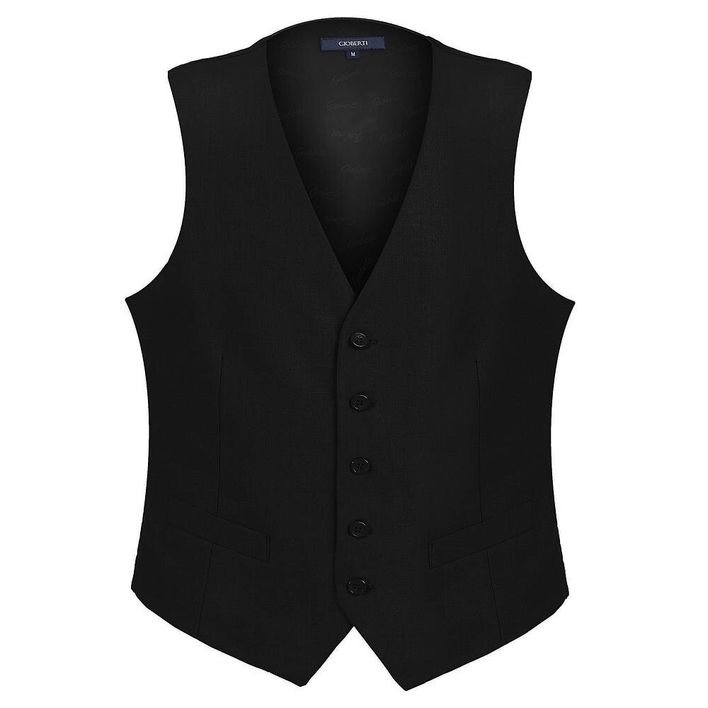 Gioberti Мужской деловой костюм-жилет, черный
Gioberti Мужской деловой костюм-жилет, черный