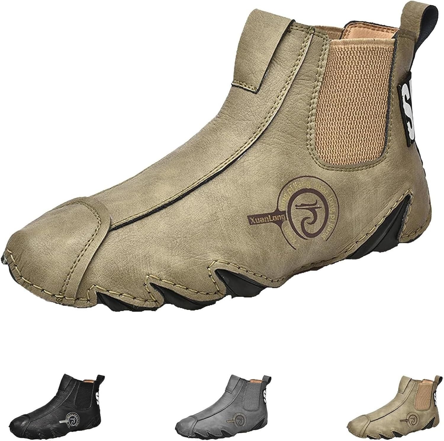 Мужские итальянские кожаные ботинки Челси ручной работы, винтажные высокие легкие и удобные повседневные ботинки Чакка на молнии Generic, хаки
Мужские итальянские кожаные ботинки Челси ручной работы, винтажные высокие легкие и удобные повседневные ботинки Чакка на молнии Generic, хаки