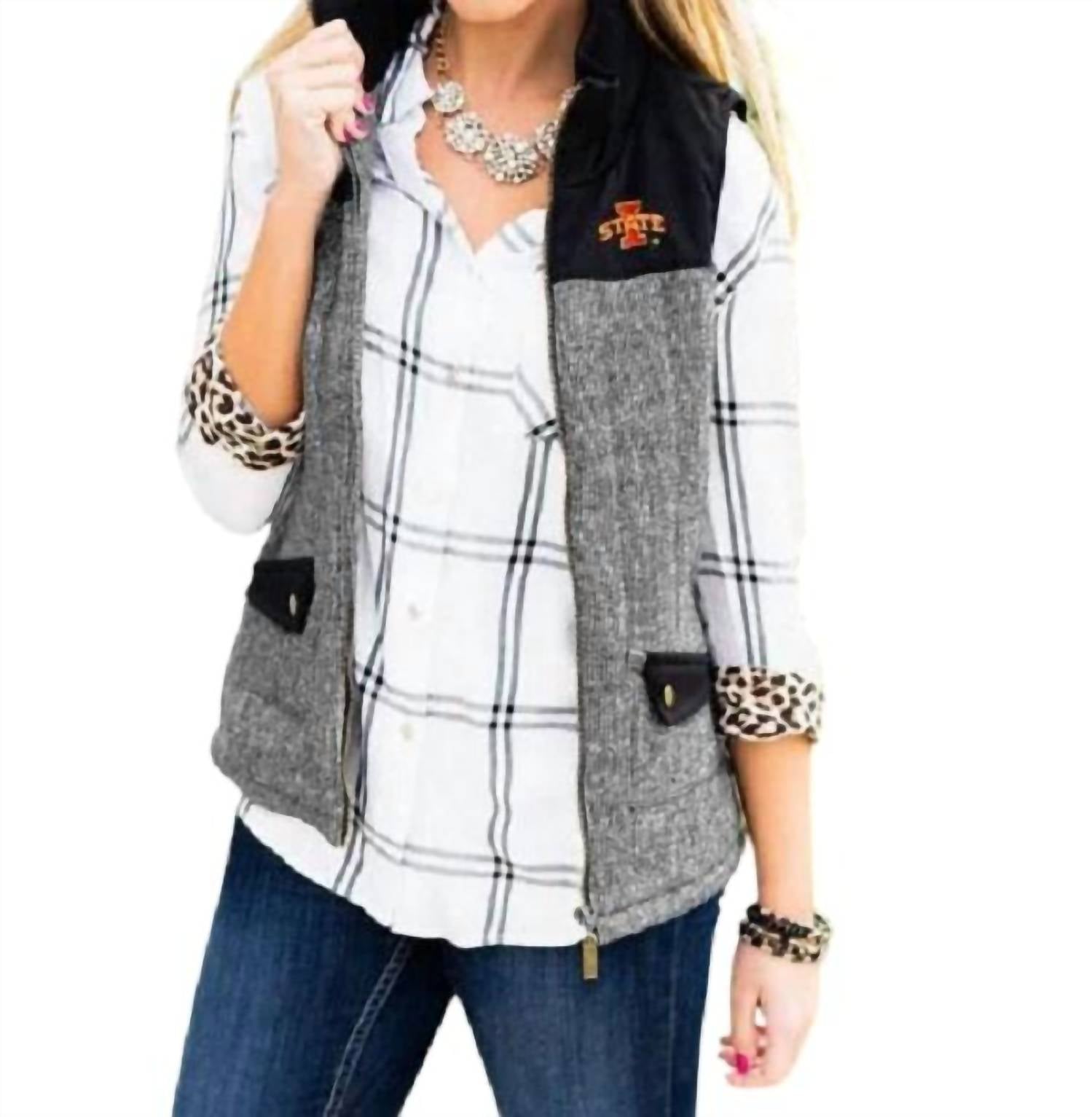 Университет штата Айова готовит к этому жилет в сером цвете Gameday Couture, серый
Университет штата Айова готовит к этому жилет в сером цвете Gameday Couture, серый