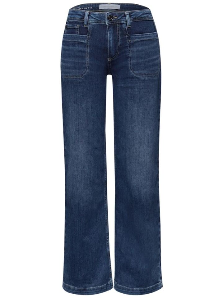 Джинсы, выстиранные в цвете индиго Street One
Джинсы, выстиранные в цвете индиго Street One