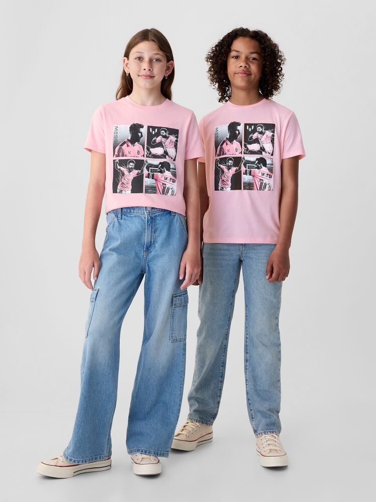 Детская футболка месси Gap, розовый 
Детская футболка месси Gap, розовый