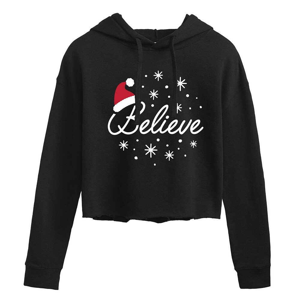 Укороченное худи Juniors' Believe With Santa Hat Licensed Character, черный
Укороченное худи Juniors' Believe With Santa Hat Licensed Character, черный