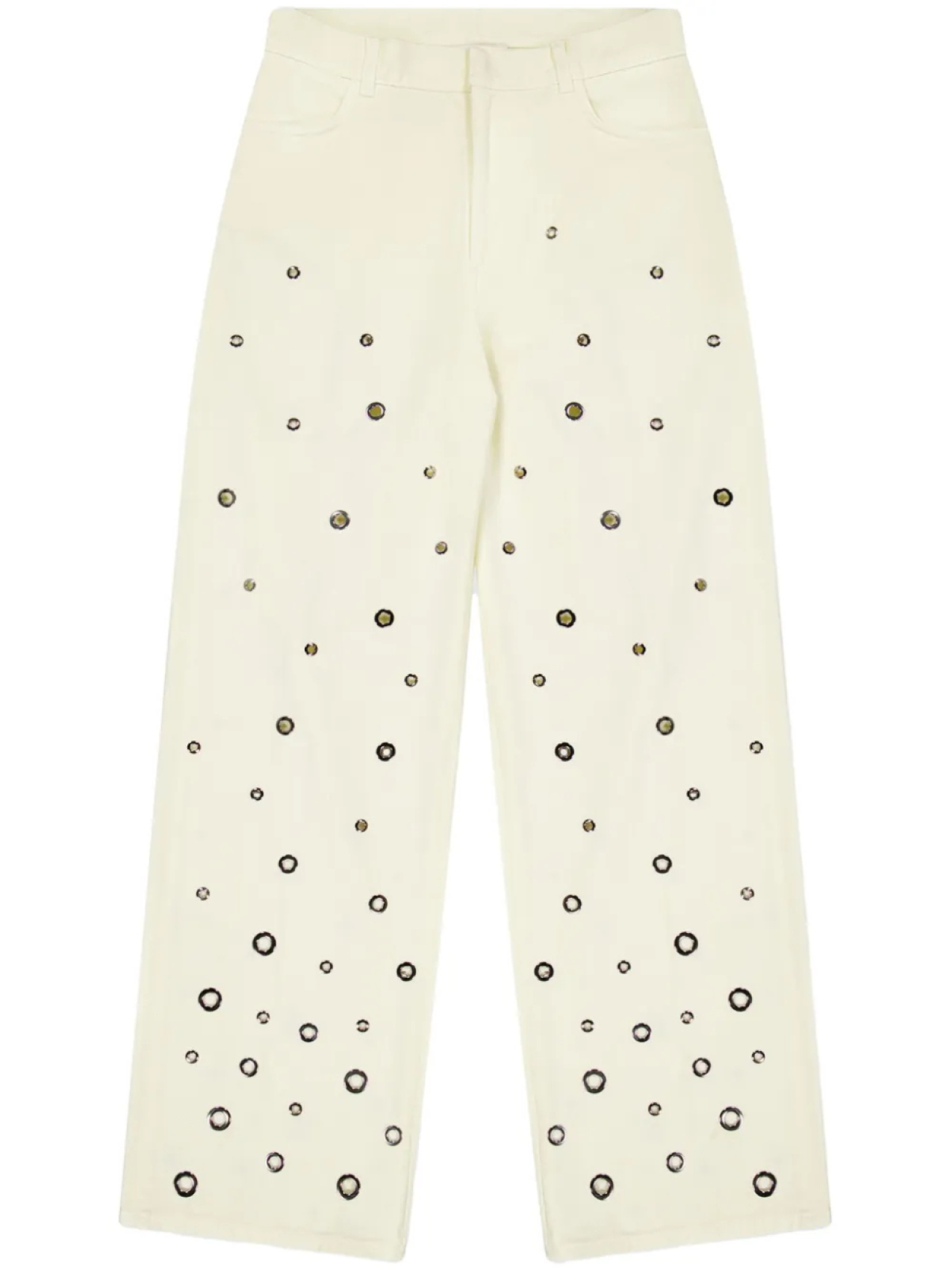 Широкие джинсы с люверсами Laneus, белый
Широкие джинсы с люверсами Laneus, белый