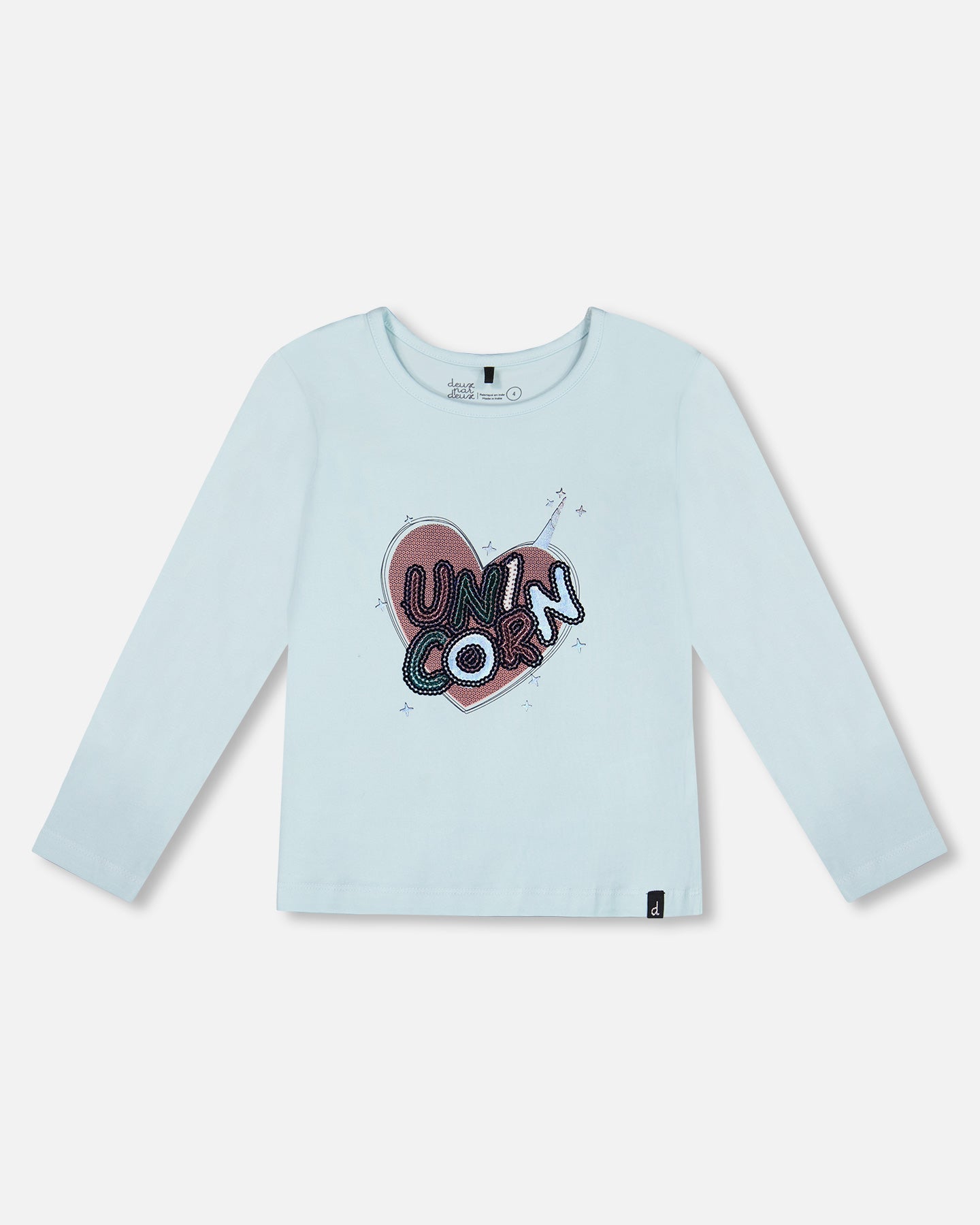 Органическая хлопковая футболка с принтом, светло-голубая Deux par Deux
Органическая хлопковая футболка с принтом, светло-голубая Deux par Deux