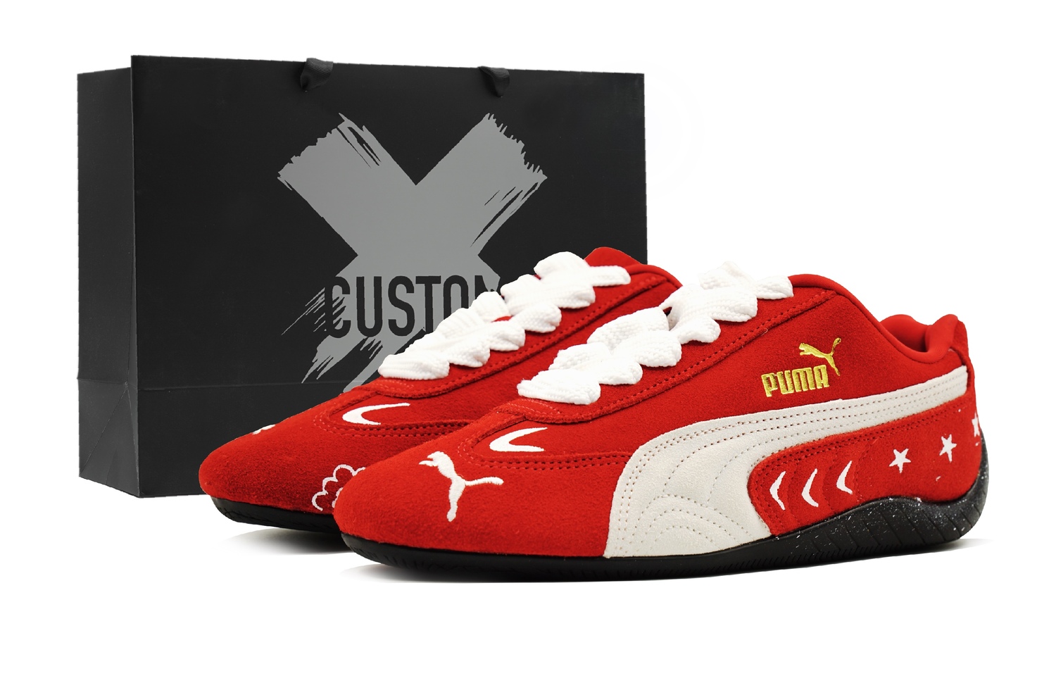 PUMA Speedcat Collection Red Flame, Shopping Bag, тонкая подошва, амортизация, низкие кроссовки, повседневная обувь, унисекс, красный, белый
PUMA Speedcat Collection Red Flame, Shopping Bag, тонкая подошва, амортизация, низкие кроссовки, повседневная обувь, унисекс, красный, белый