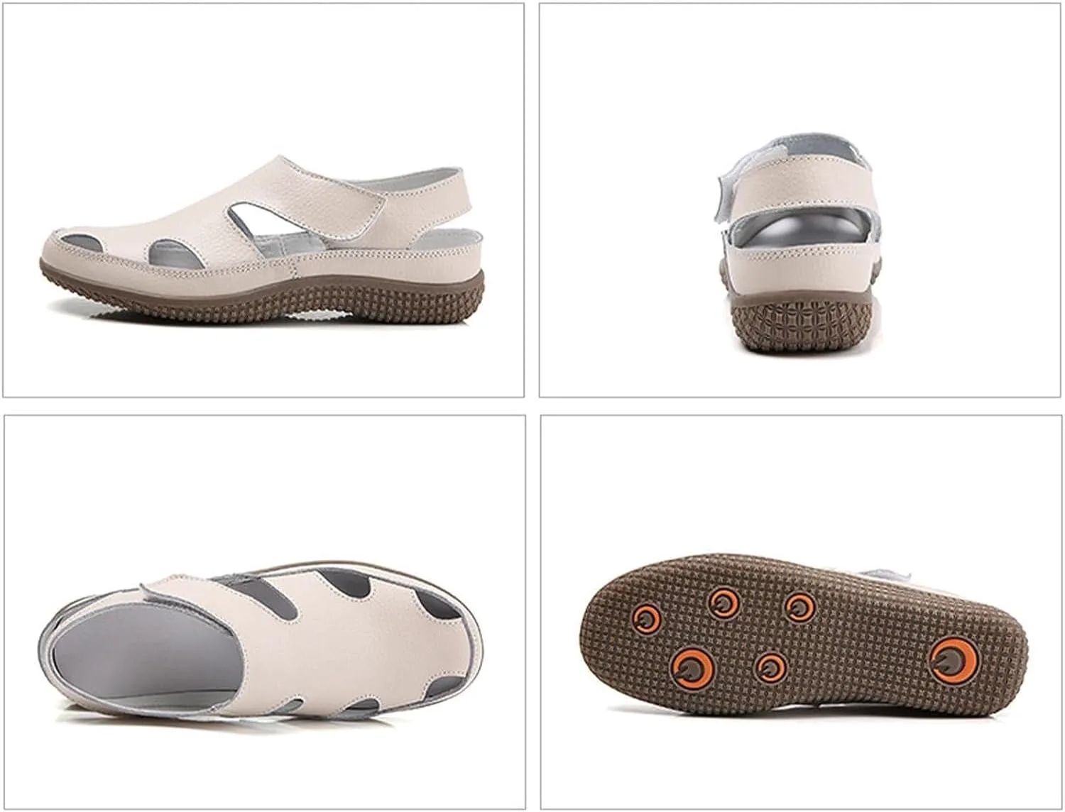 Женские кожаные мокасины на плоской подошве с отверстиями, с закрытым носком, мягкой подошвой, летние уличные удобные прогулочные туфли Generic, бежевый
Женские кожаные мокасины на плоской подошве с отверстиями, с закрытым носком, мягкой подошвой, летние уличные удобные прогулочные туфли Generic, бежевый