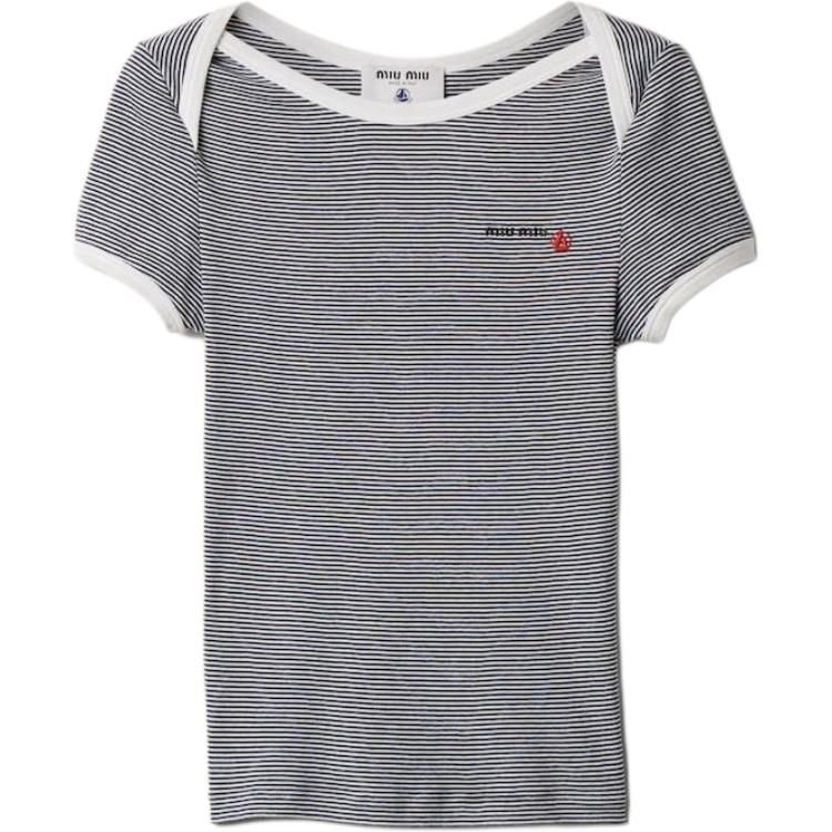 Футболка X Petit Bateau в полоску MIU MIU, белый
Футболка X Petit Bateau в полоску MIU MIU, белый