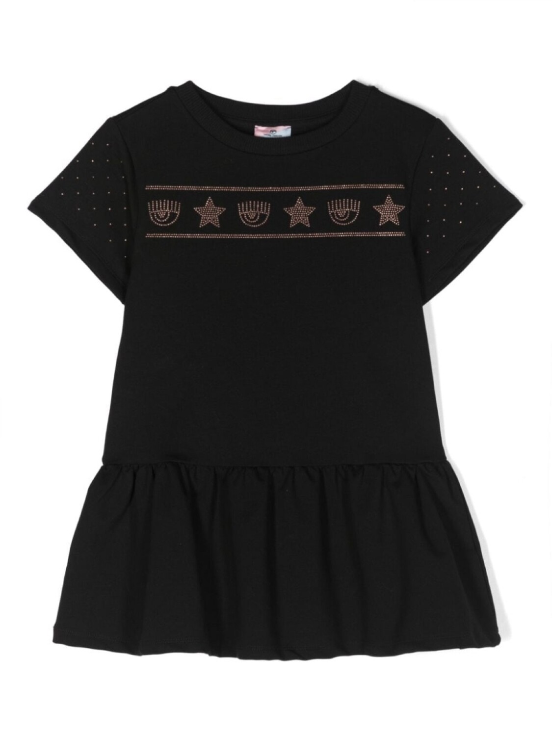 Chiara Ferragni платье с капюшоном и заклепками, черный