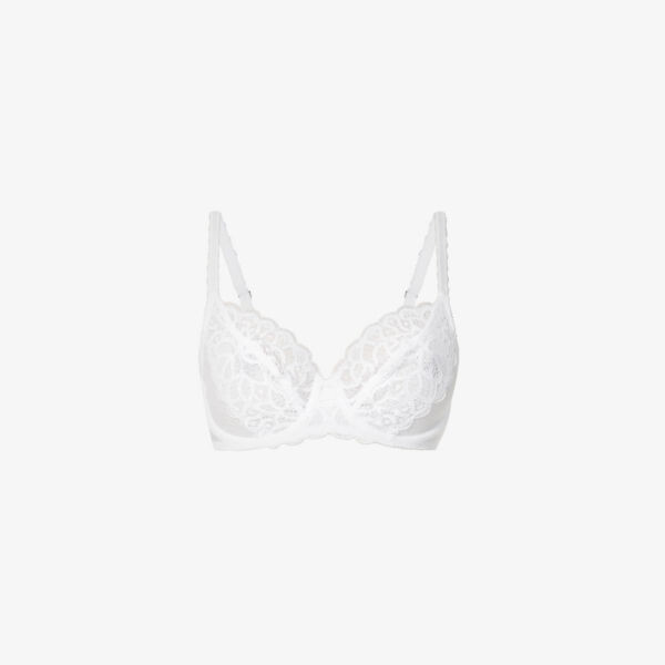 Бюстгальтер из эластичного кружева Raffiné с цветочным узором Wacoal, белый
Бюстгальтер из эластичного кружева Raffiné с цветочным узором Wacoal, белый