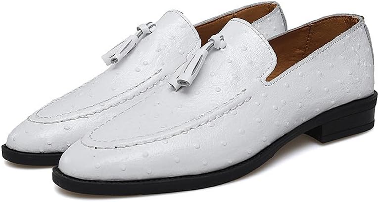 Мужские кожаные лоферы Santimon, классические лоферы с кисточками без шнурков для мужчин, повседневная деловая обувь мокасины, белый
Мужские кожаные лоферы Santimon, классические лоферы с кисточками без шнурков для мужчин, повседневная деловая обувь мокасины, белый