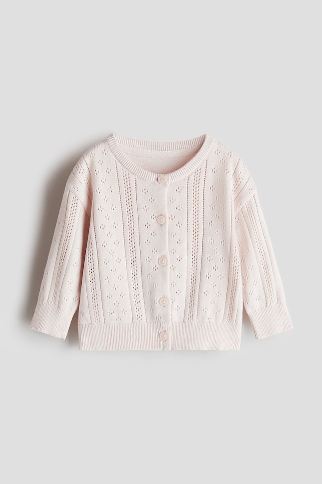 Хлопковый кардиган с узором вязки H&M, розовый
Хлопковый кардиган с узором вязки H&M, розовый