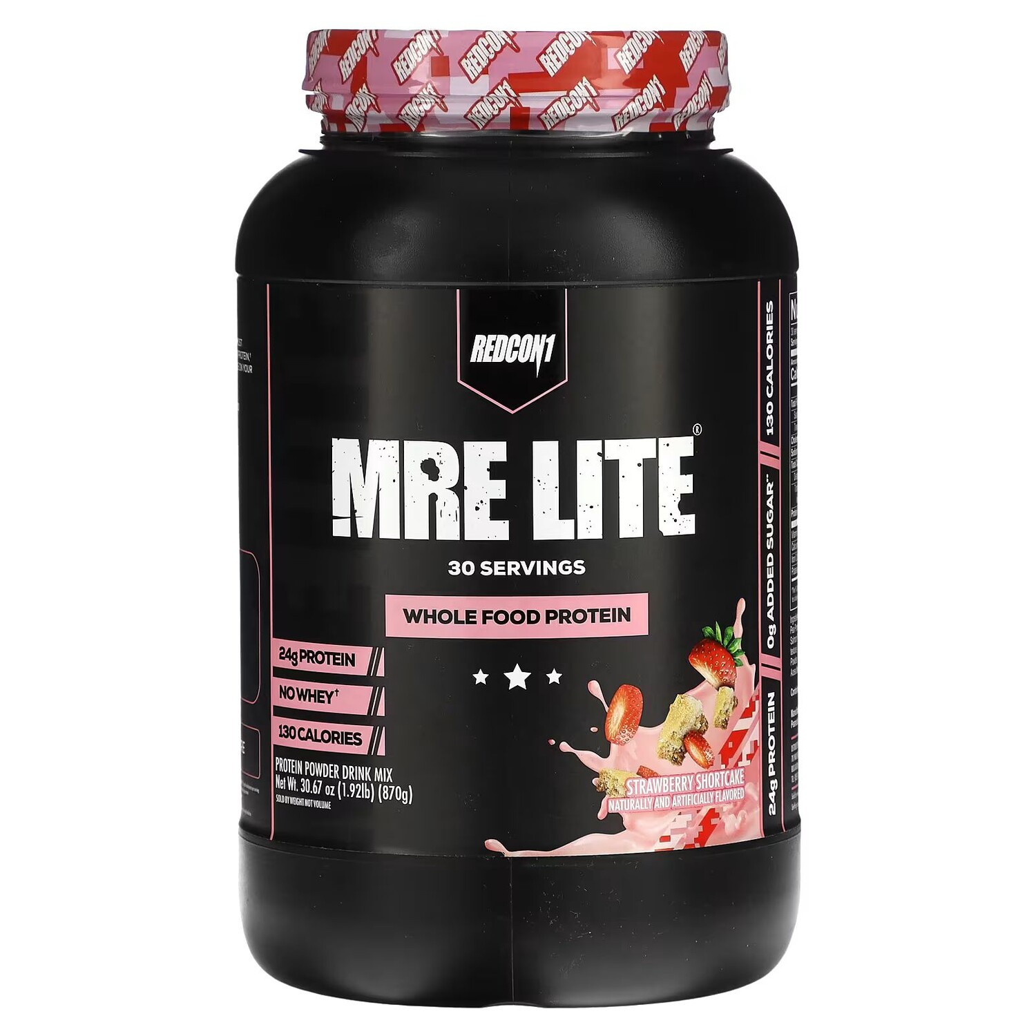 MRE Lite, Цельнопищевой белок, клубничное песочное печенье, 1,92 фунта (870 г) Redcon1
MRE Lite, Цельнопищевой белок, клубничное песочное печенье, 1,92 фунта (870 г) Redcon1