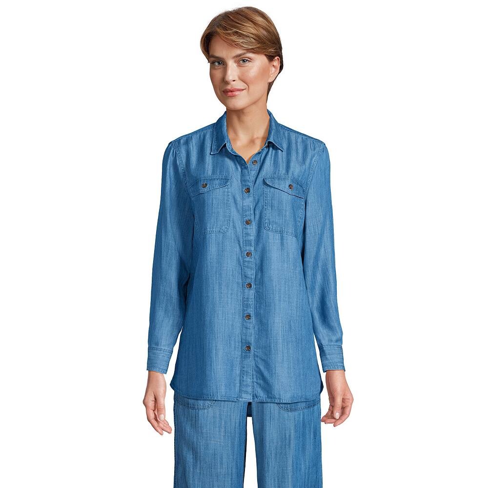 Женская рубашка с длинным рукавом Lands End Heritage Lands' End, цвет Soft Indigo
Женская рубашка с длинным рукавом Lands End Heritage Lands' End, цвет Soft Indigo