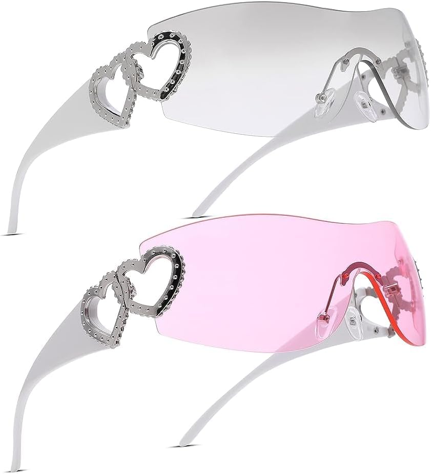 Солнцезащитные очки Pro Acme Wrap Around Rimless Sunglasses для женщин и мужчин, большие, модные, футуристические солнцезащитные очки в стиле 2000-х, C2 - White | Silver + White | Pink
Солнцезащитные очки Pro Acme Wrap Around Rimless Sunglasses для женщин и мужчин, большие, модные, футуристические солнцезащитные очки в стиле 2000-х, C2 - White | Silver + White | Pink