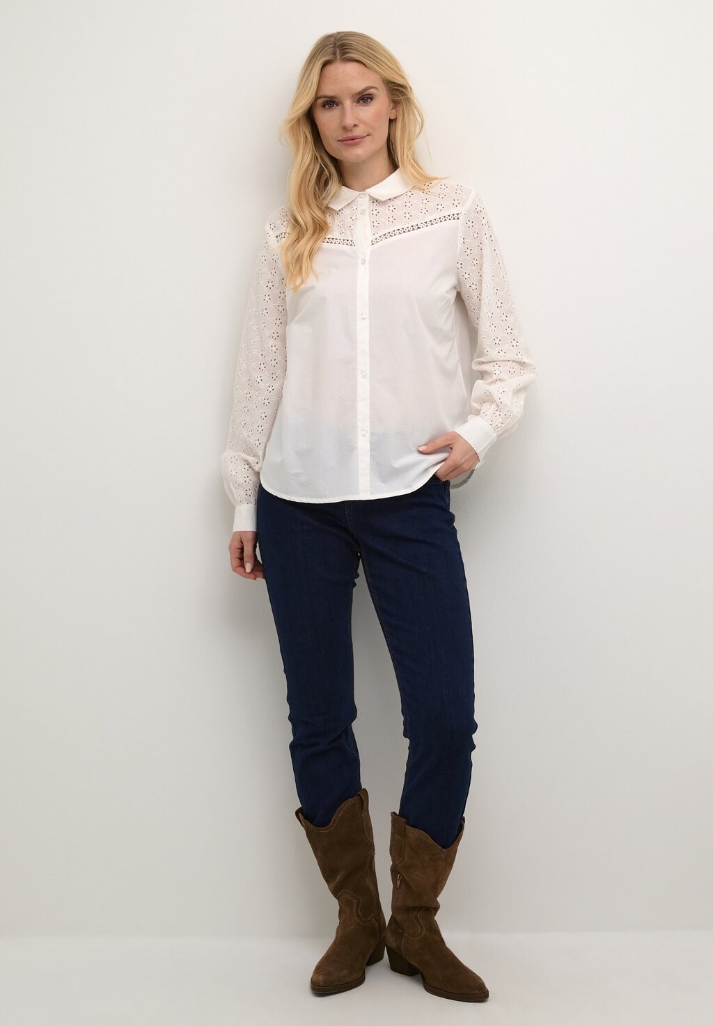 Блузка на пуговицах NASLEY Cream, белый
Блузка на пуговицах NASLEY Cream, белый