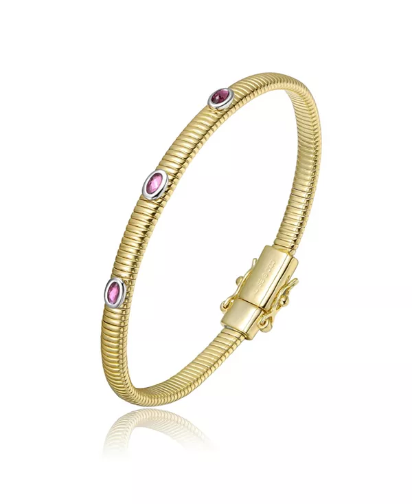 Браслет с покрытием из 14-каратного золота и прозрачными, зелеными, красными или синими кубическими цирконами Rachel Glauber, red
Браслет с покрытием из 14-каратного золота и прозрачными, зелеными, красными или синими кубическими цирконами Rachel Glauber, red