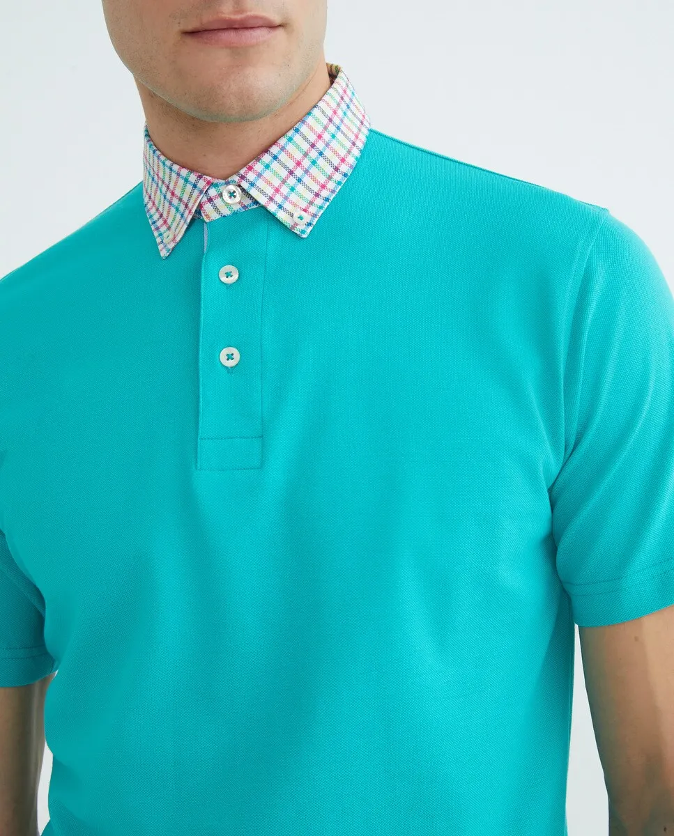 Мужская рубашка-поло из пике с короткими рукавами и тканевым воротником Mirto, зеленый
Мужская рубашка-поло из пике с короткими рукавами и тканевым воротником Mirto, зеленый