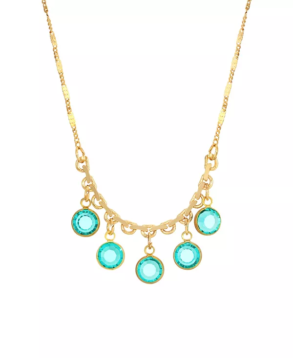 Ожерелье с хрустальным шатающимся нагрудником 2028, turquoise
Ожерелье с хрустальным шатающимся нагрудником 2028, turquoise