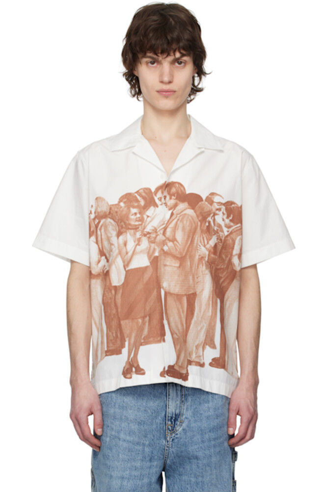 Белая и коричневая рубашка «Как я встретил вашего отца II» Carne Bollente
Белая и коричневая рубашка «Как я встретил вашего отца II» Carne Bollente