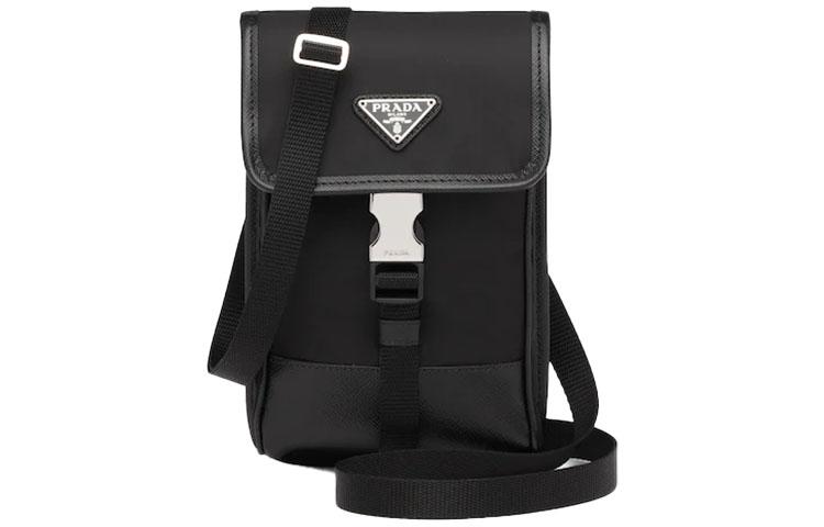 PRADA Сумка через плечо из сафьяновой кожи и переработанного нейлона с карманом для телефона унисекс черная
PRADA Сумка через плечо из сафьяновой кожи и переработанного нейлона с карманом для телефона унисекс черная