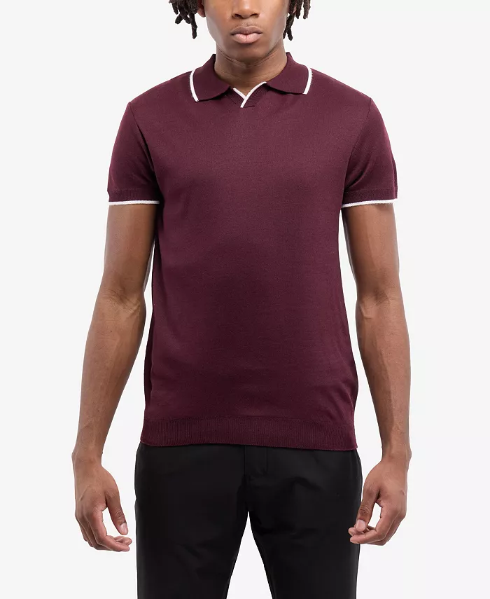 Мужской джерси-поло с коротким рукавом и воротником Johnny SPRING + MERCER, красный 
Мужской джерси-поло с коротким рукавом и воротником Johnny SPRING + MERCER, красный