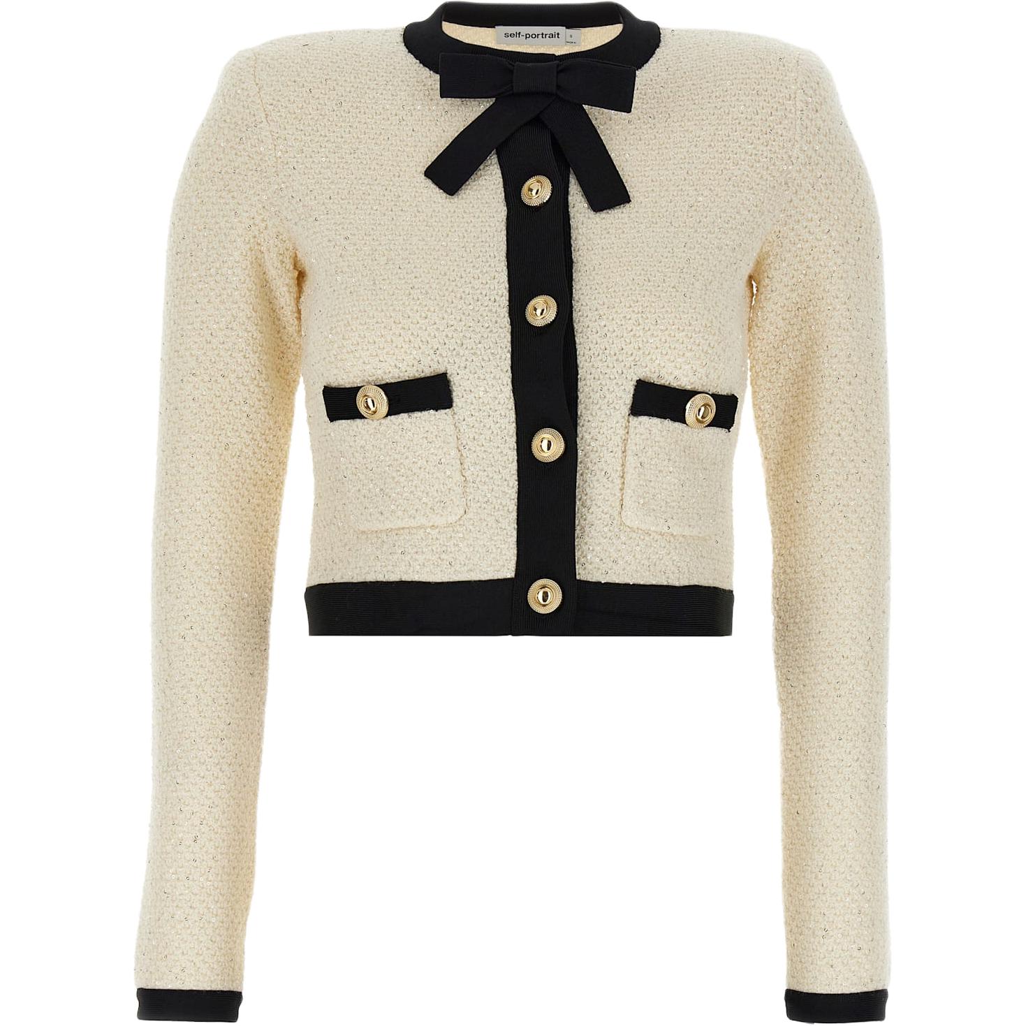 Self-portrait Свитер с бантом и пайетками для автопортрета, Ivory
Self-portrait Свитер с бантом и пайетками для автопортрета, Ivory