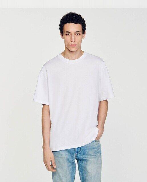 Мужская футболка оверсайз из хлопка Sandro, белый
Мужская футболка оверсайз из хлопка Sandro, белый