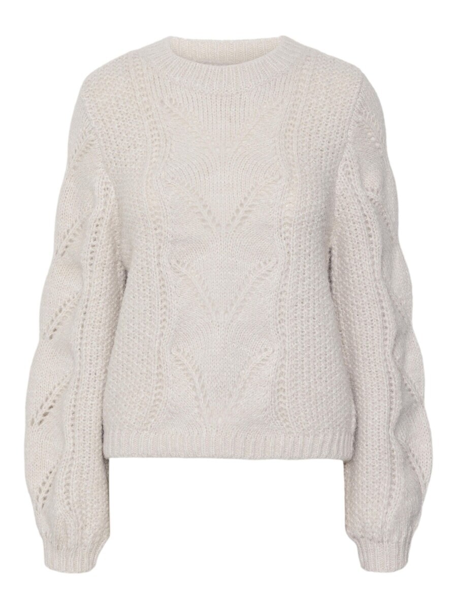 Тонкий вязаный свитер VERO MODA Sweater, серо-бежевый 
Тонкий вязаный свитер VERO MODA Sweater, серо-бежевый