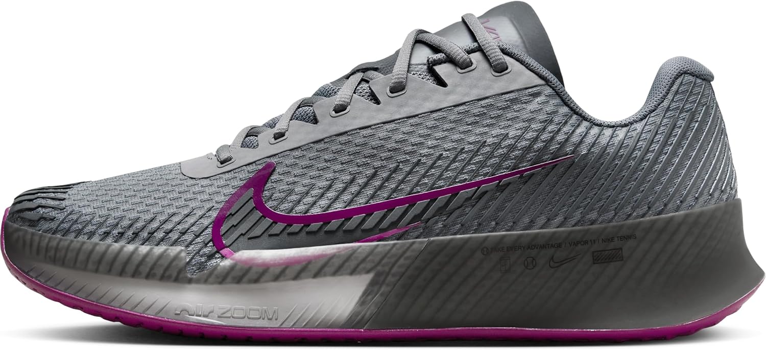 Мужские кроссовки Nike Zoovapor 11 HC на шнуровке, Smoke Grey Black Dk Smoke Grey Sangria
Мужские кроссовки Nike Zoovapor 11 HC на шнуровке, Smoke Grey Black Dk Smoke Grey Sangria