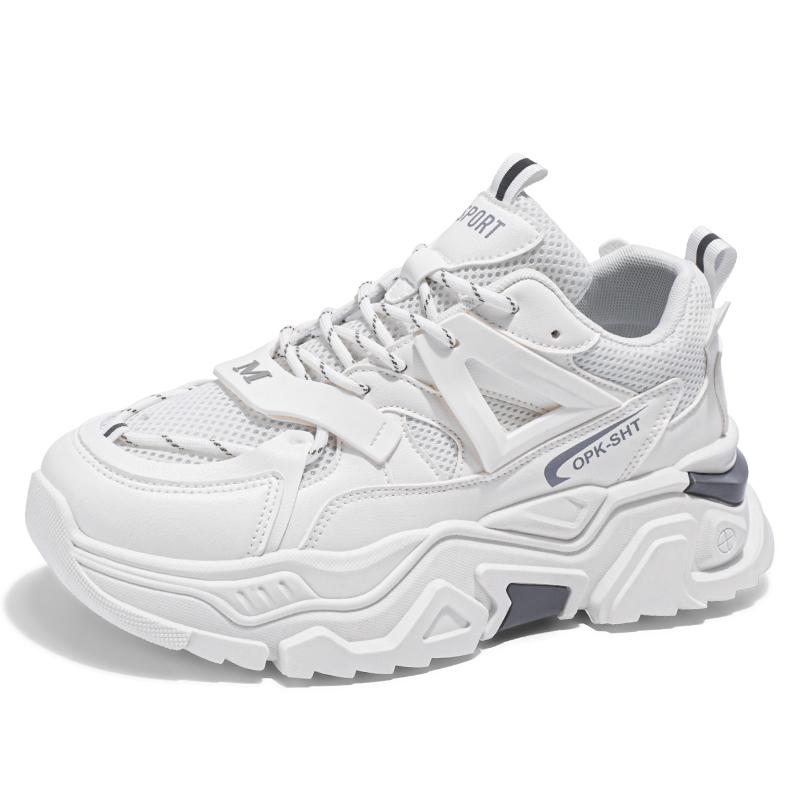 TONYBEAR Мужские белые низкие массивные кроссовки, цвет White
TONYBEAR Мужские белые низкие массивные кроссовки, цвет White