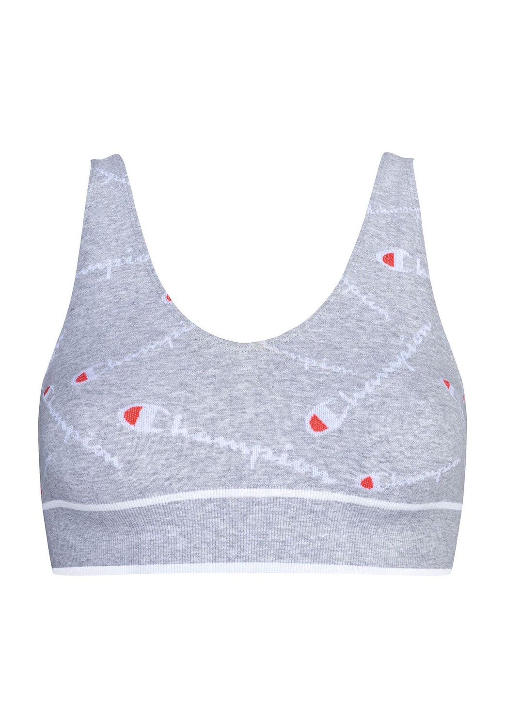 Женское бюстье — бесшовный бюстгальтер без косточек, логотип по всей поверхности Champion, серый
Женское бюстье — бесшовный бюстгальтер без косточек, логотип по всей поверхности Champion, серый