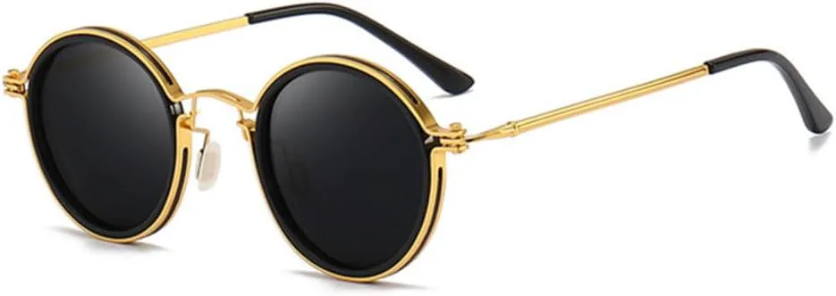 Солнцезащитные очки унисекс в стиле ретро, круглые, винтажные, в маленькой оправе, классические, в стиле стимпанк, защита от ультрафиолета UV400 TYUVIVO, Gold Black
Солнцезащитные очки унисекс в стиле ретро, круглые, винтажные, в маленькой оправе, классические, в стиле стимпанк, защита от ультрафиолета UV400 TYUVIVO, Gold Black