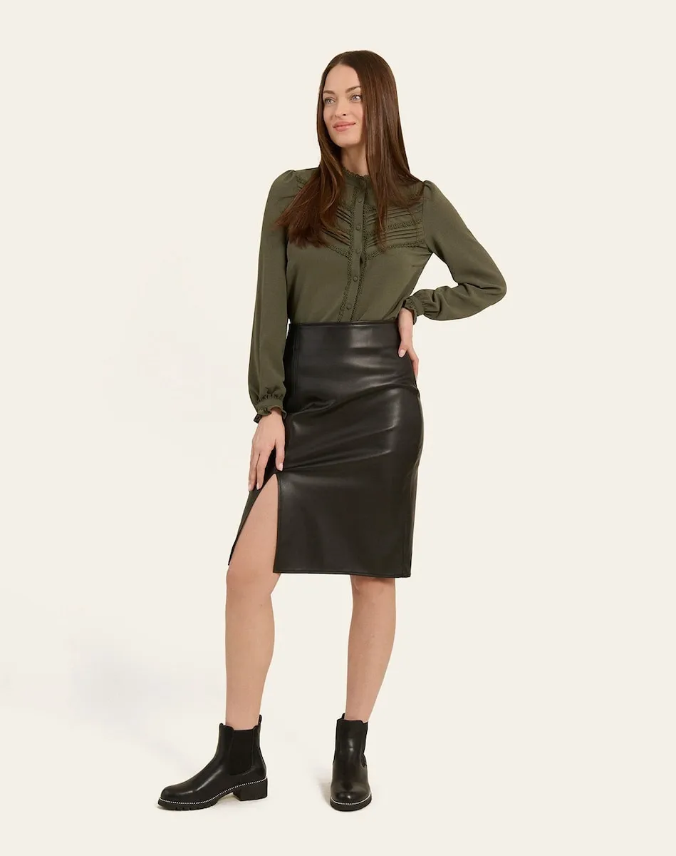 Юбка облегающего кроя из искусственной кожи Naf Naf, черный
Юбка облегающего кроя из искусственной кожи Naf Naf, черный