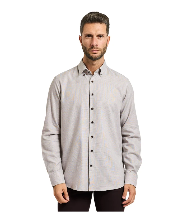 Рубашка с контрастными пуговицами Bugatti, серый
Рубашка с контрастными пуговицами Bugatti, серый