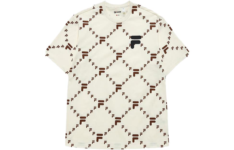 Футболка унисекс винтажного белого цвета с имитацией QR-кода FILA FUSION
Футболка унисекс винтажного белого цвета с имитацией QR-кода FILA FUSION