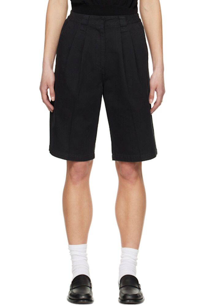 Черные свободные хлопковые шорты-бермуды Nothing Written 
Черные свободные хлопковые шорты-бермуды Nothing Written