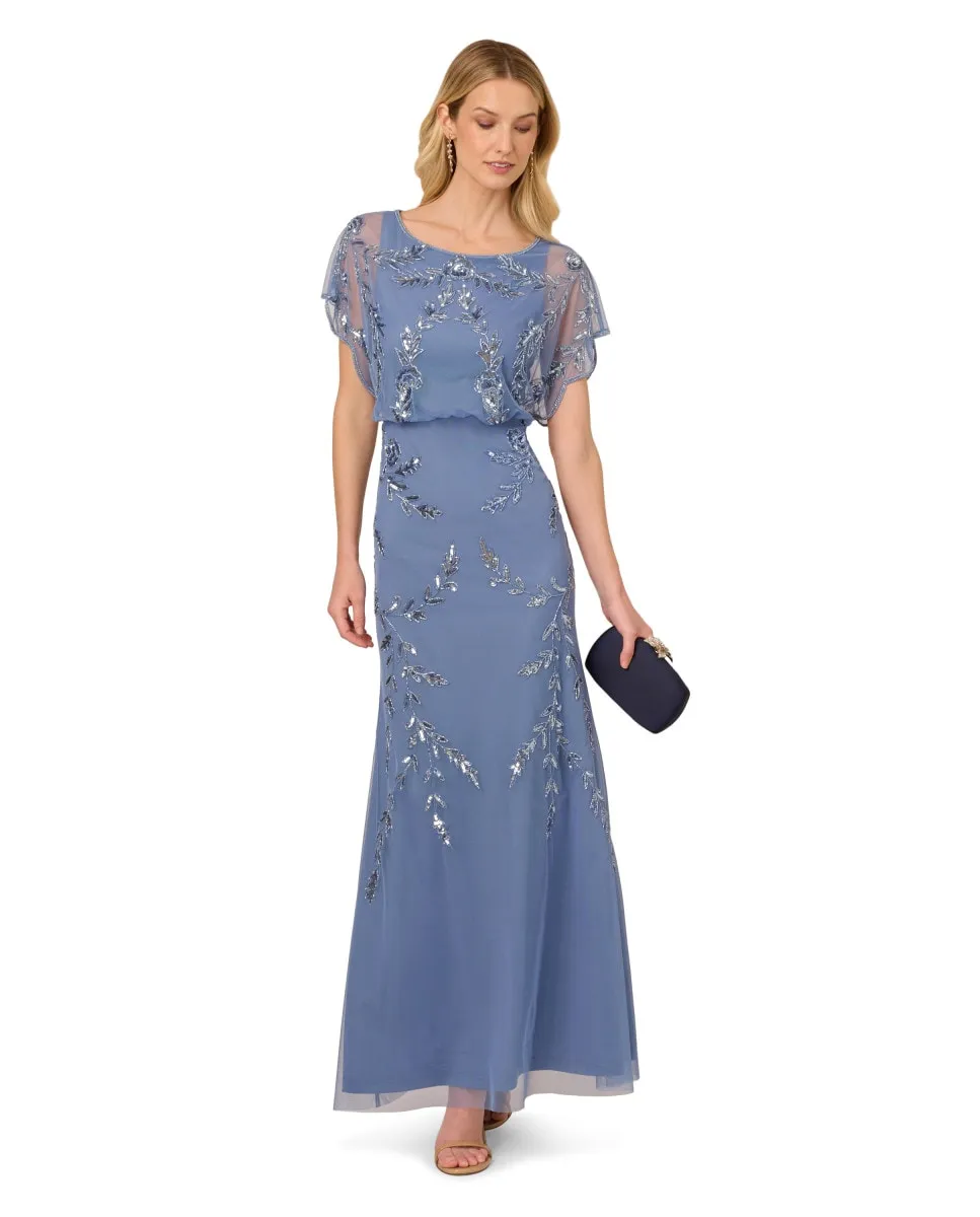 Длинное платье с цветочным принтом и пайетками Adrianna Papell, синий
Длинное платье с цветочным принтом и пайетками Adrianna Papell, синий